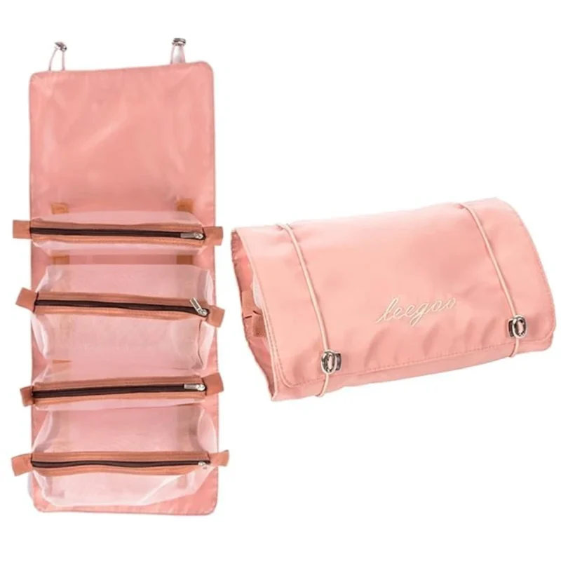 Trousse de toilette et maquillage 4 en 1 | Pochette de rangement cosmétique de voyage